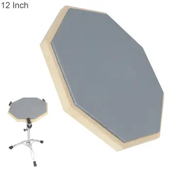 

12 Inch Rubber Wooden Dumb Drum Practice Training Drum Pad for Jazz Drums Exercise