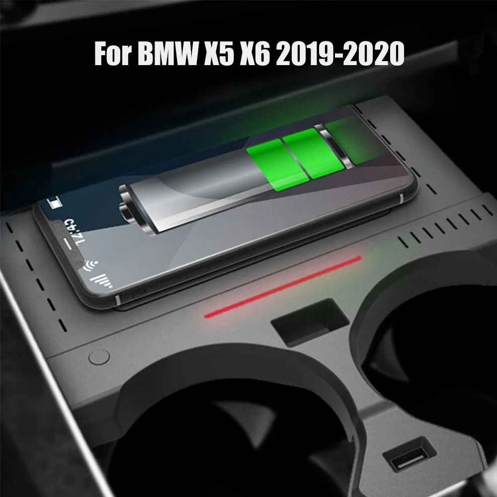 Qi 15W Car Wireless Charging USB Socket Charger Mobile Phone Holder For