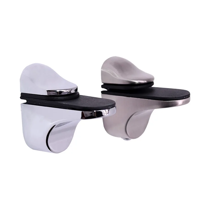 Zinc Alloy Brushed Clamps for 3-32mm Glass Showcase Clamp Clip Shelf Support Fixed Holder | Обустройство дома