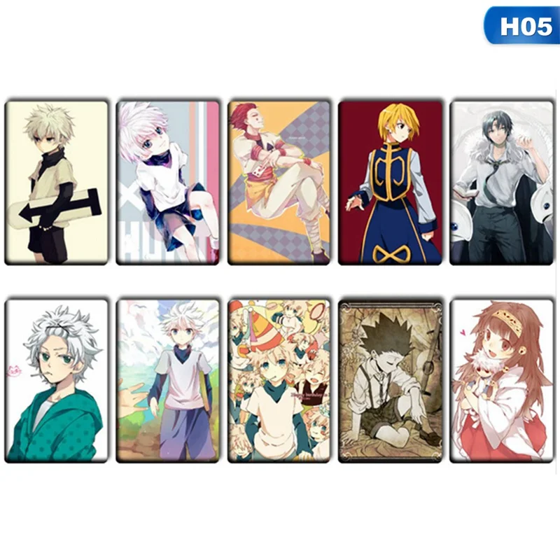 10 шт. наклейки с персонажами Killua Hisoka Kurapika Meruem Chrollo Kite Classic JP Manga аниме наклейка карта - Цвет: H05