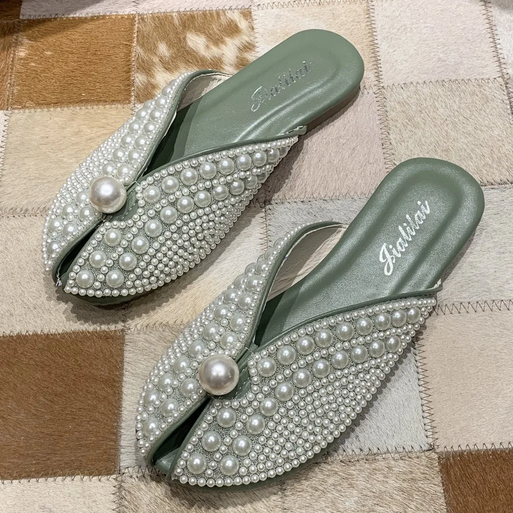 open toe mule slippers ladies