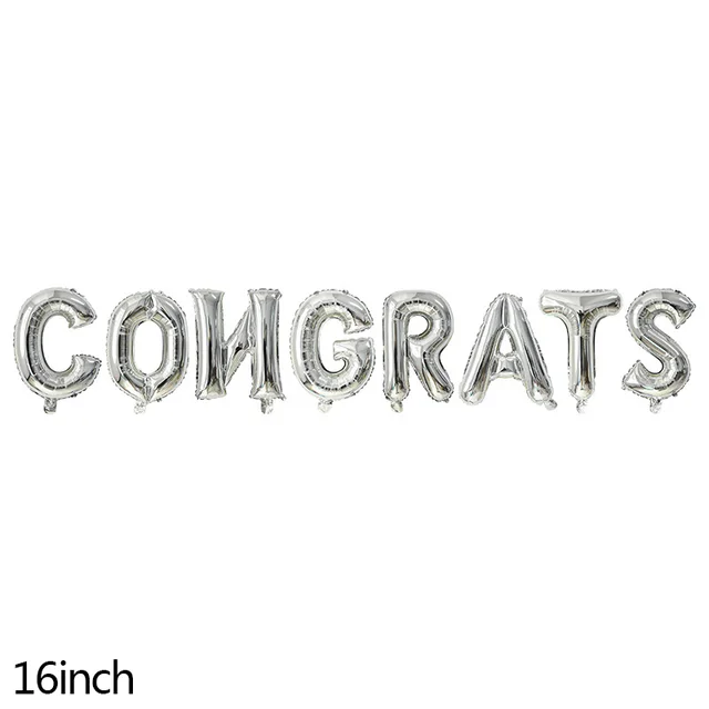1-15pcs Graduation Balloons Gold Silver Black Latex Balloon Confetti Ballons 2022 Congratulation Grad Party Decoration Supplies letter silver