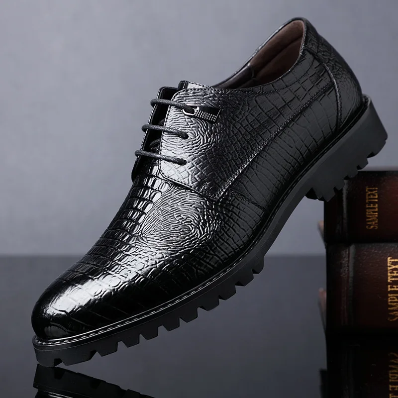 

Brand New Quality Genuine Leather SHoes Mens Wedding Shoe 2020 Spring Formal Dress Shoes Decent Office Work Shoe Male Oxfords