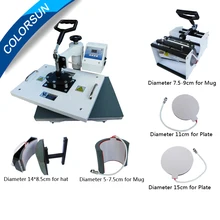 Multifunction 6 in 1 combo heat press machine sublimation printer