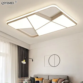 

Modern LED Chandelier Lighting Living Room Kitchen Fixture White Black Body Ceiling Chandeliers Lustre Bedroom Indoor Decoration