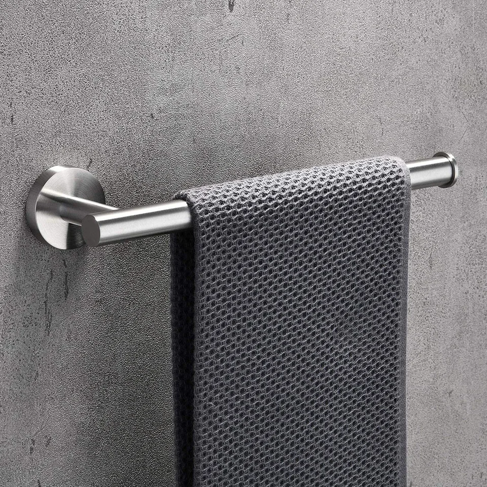 Round Bathroom Accessories Stainless Steel Brushed Toilet Paper Holder Towel Ring Robe Hook Towel Rail Bar Bathroom Hardware paper towel holder toilet paper holder towel hook bathroom hardware set bathroom hardware accessories