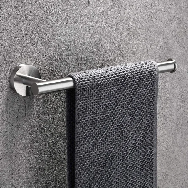 Portasciugamani Da Parete Autoadesivo - Anello Ovale In Acciaio Inox Nero | Senza Foratura | Fino A 5kg | Per Bagno Casa - Foto 7
