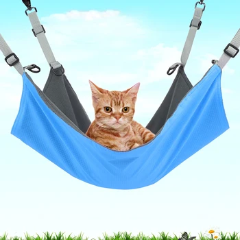 

25 * 17 * 3cm Waterproof Nylon Cat Hammock Soft Reversible Hanging Cat Bed Hammock Mat Soft Bed Cages for Kitten Cats Pets Swing