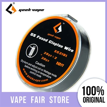 

Original 10ft GeekVape Fused Clapton SS316 Tape Wire 28GA*2/Paralleled + 30GA 3M (10ft) High Quality Wire for DIY Coil