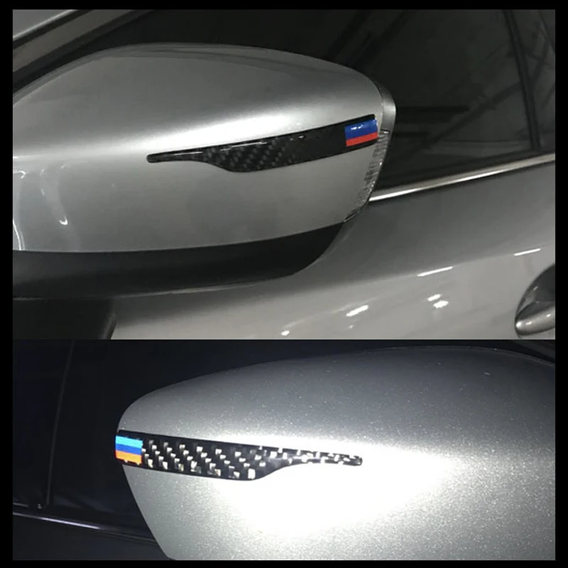 Карбоновое зеркало заднего вида против трения защитные полоски для BMW E90 E60 F30 F34 F10 F20 x1 x3 x4 x5 x6 автомобильная полоса предотвращения столкновений