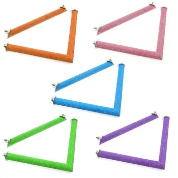 

2 Pcs/Set Wooden Parrot Stand Stick Bar Birds Corner Perch Rod Cage Accessories