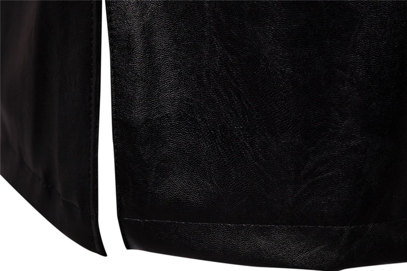 Size S-2XL Newest Leather Jacket Men Fashion Hooded Long Windbreaker Jacket England Style Pockets Leather Jackets Male Coat,B048