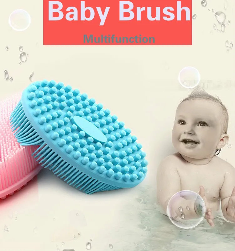 Новая силиконовая детская Мочалка для ванны тактильная учебная щетка Детская