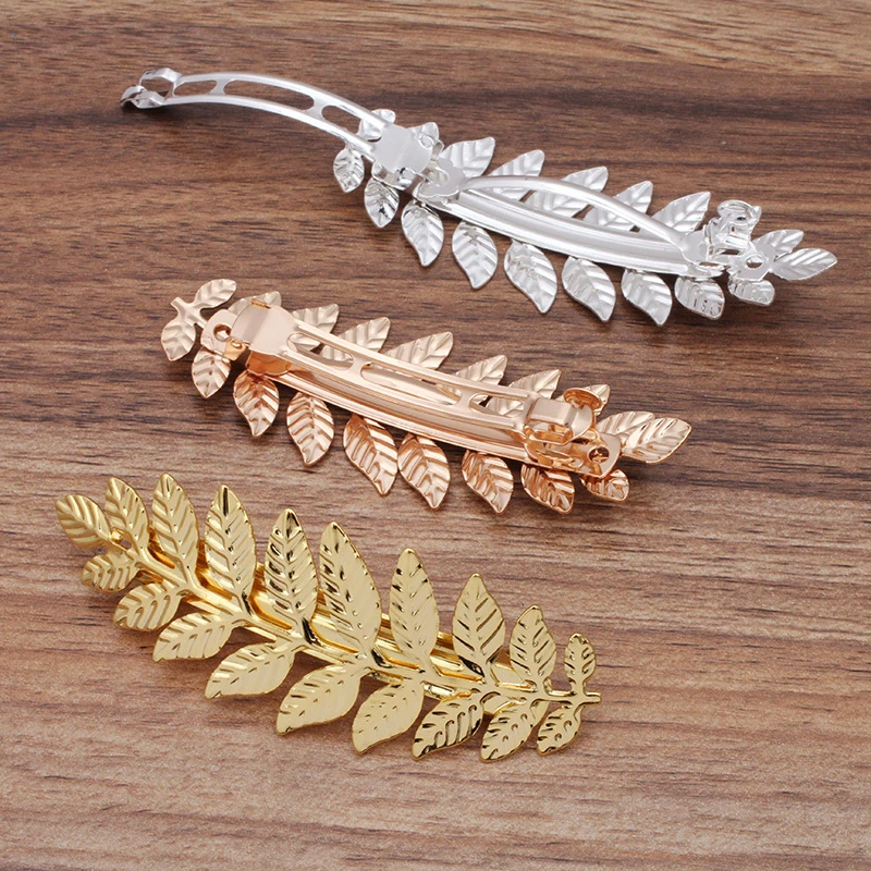 Fashion Retro Women Gold Silver Leaves Animal Barrette Hairpin Hair Clip Jewelry 