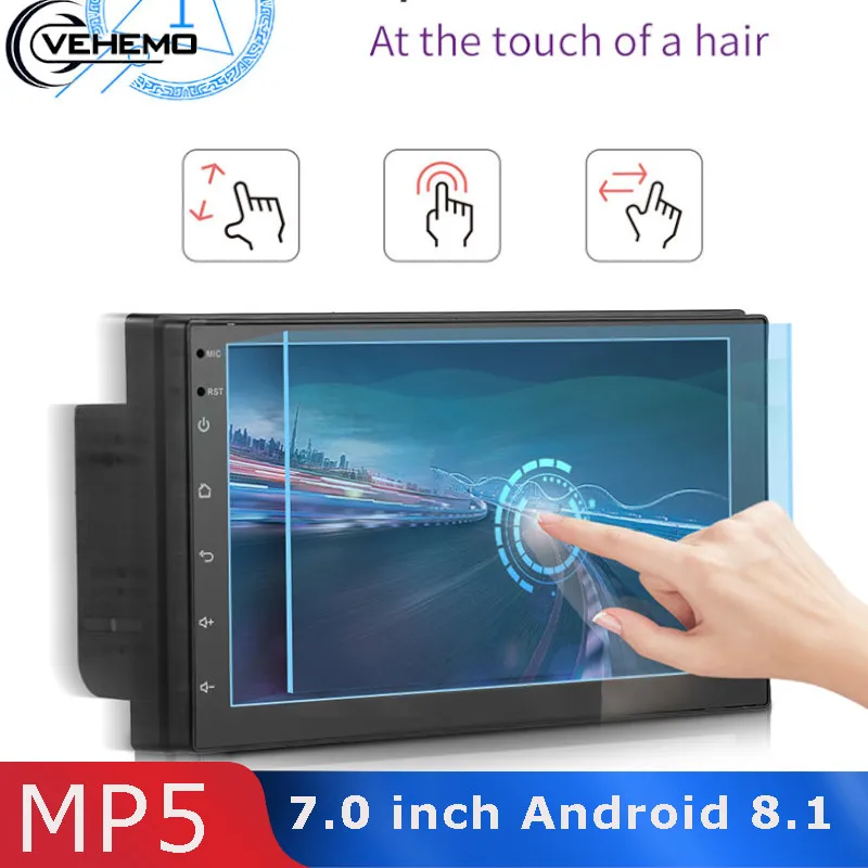 Gps 1080P Автомобильный стерео MP5 Bluetooth Android 8,1 dvr проигрыватель автомобиля 1+ 16G FM wifi вождения рекордер двойной 2Din Suppport задняя камера