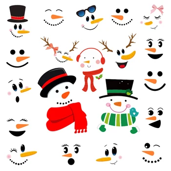 

1 Set 2 Sheets Christmas Elements PVC Shopwindow Stickers Decals Self-adhesive Cartoon Decorative Sticker Decals Christmas Home