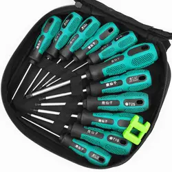 Kit de tournevis à main multi outils, embout magnétique poignée isolée tournevis outils de réparation pour manuel à domicile 