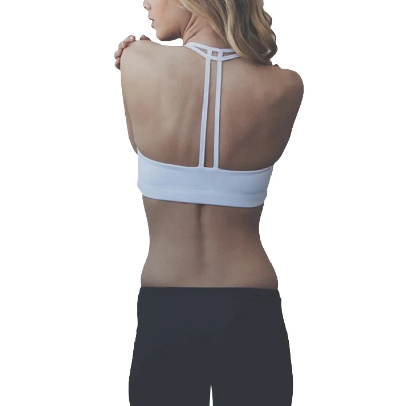Women Sport Bra Breathable Yoga Bras Wire Free For Fitness Running Gym Vest Top Quick Dry Backless Comfortable Underwear