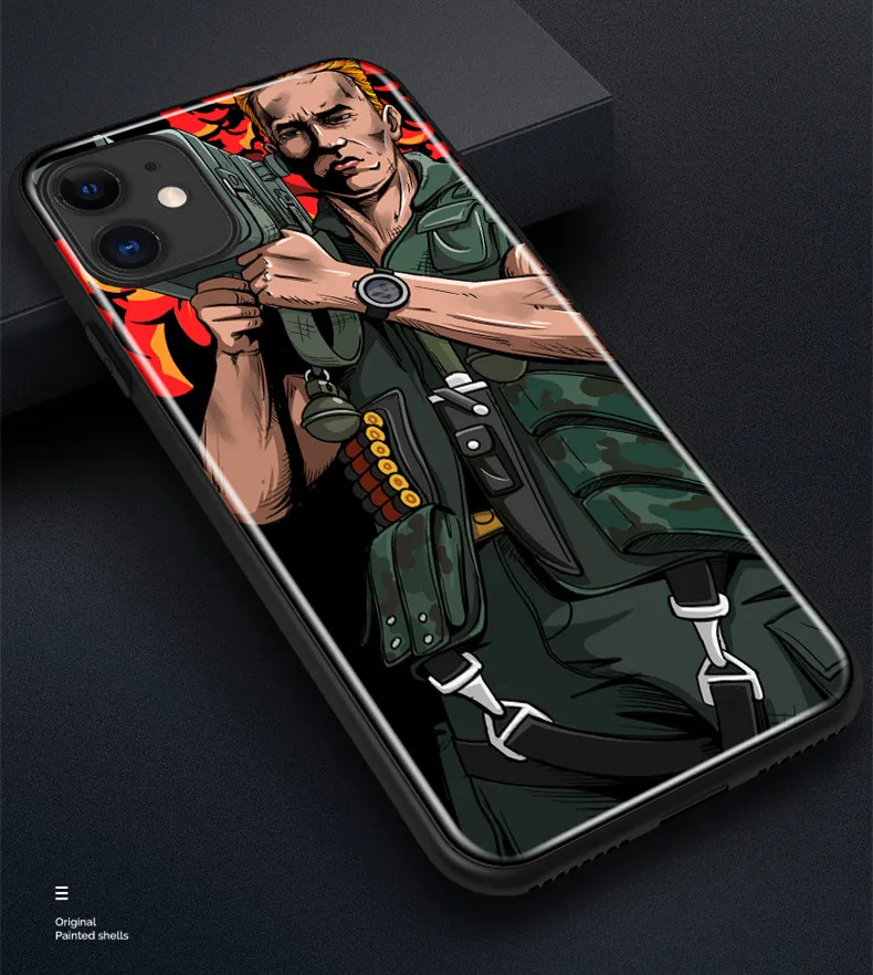 Крутой чехол Arnold Schwarzenegger movie Commando 1985 Poster чехол из закаленного стекла для телефона для iPhone 11 PRO MAX i11 Pro 11Pro
