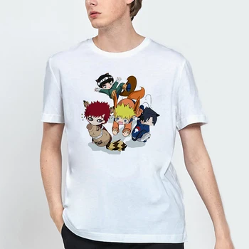 

Anime Men T Shirt Classic Anime Comic Print Naruto Character Print Men Tops Tee Streetwear Harajuku Style Hiphop Men T Shirt