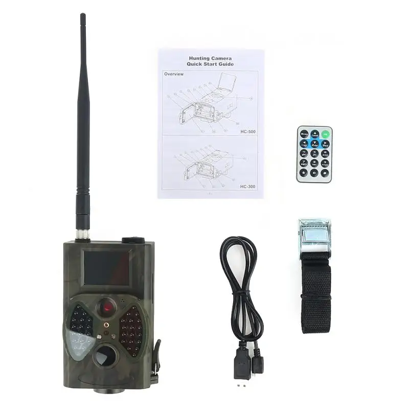 

MMS 2G CellularTrail Surveillance Camera Wildlife Waterproof 16MP 1080P Mobile Hunting Cameras HC300M Photo Trap Tracking