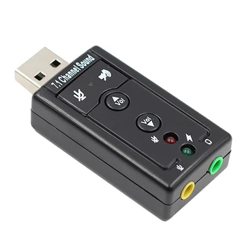 

7.1 External USB Sound Card USB to Jack 3.5mm Headphone Audio Adapter Micphone Sound Card For Mac Win Compter Android Linux