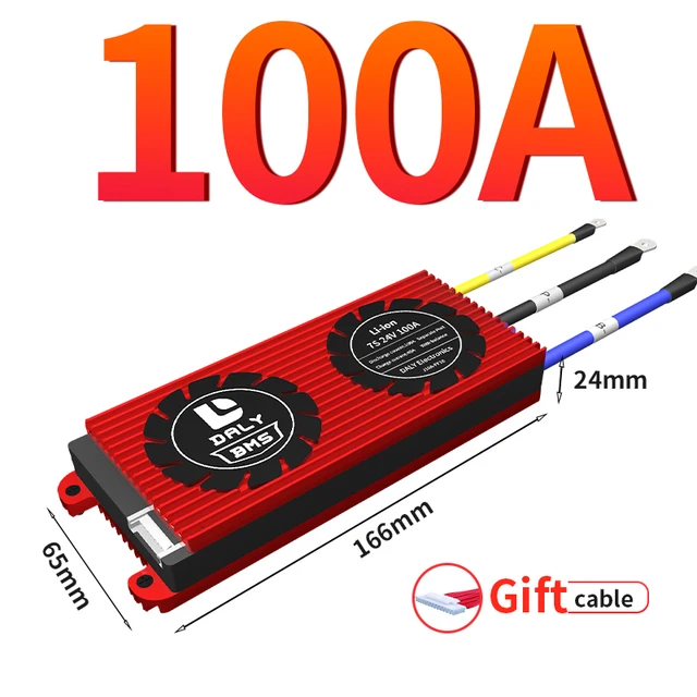 Daly BMS Li-Ion LiFePO4 BMS 3s-24s 12V 24v 36V 48V 60V 72V 29,6 in15A 20A 30A 40A 50A 60A 80A 100A 120A 150A Lithium battery BMS 100A separate