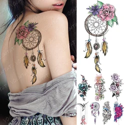 Waterproof Temporary Tattoo Sticker Dreamcatcher Flowers Love Flash Tattoos Butterfly Lotus Body Art Arm Fake Sleeve Tatoo Women