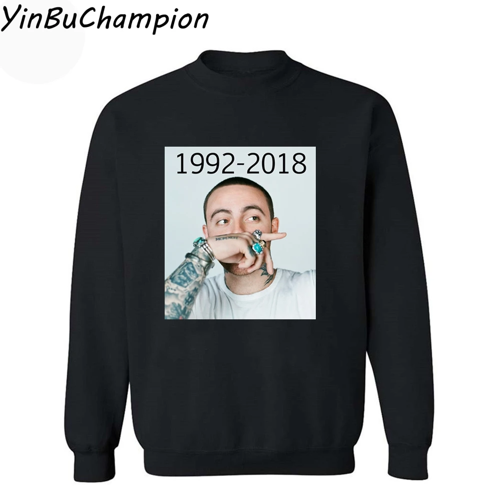 Черный Mac Miller 1992-, мужские толстовки, мужские толстовки в стиле хип-хоп, новинка, Sudaderas Para Hombre, с капюшоном, Bluza Z kappurem - Цвет: Черный