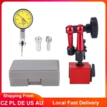 Mini indicador de prueba de Dial 0-0,8mm, soporte Universal de Base magnética, soporte de báscula de mesa, indicadores de precisión, herramienta para buscador central