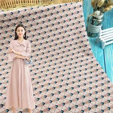 Шелковая ткань в стиле пэчворк,, новинка, перо павлина, с принтом Парижа, жемчужное платье и штаны, шифон, пузырьковая пряжа, аксессуары, ткани