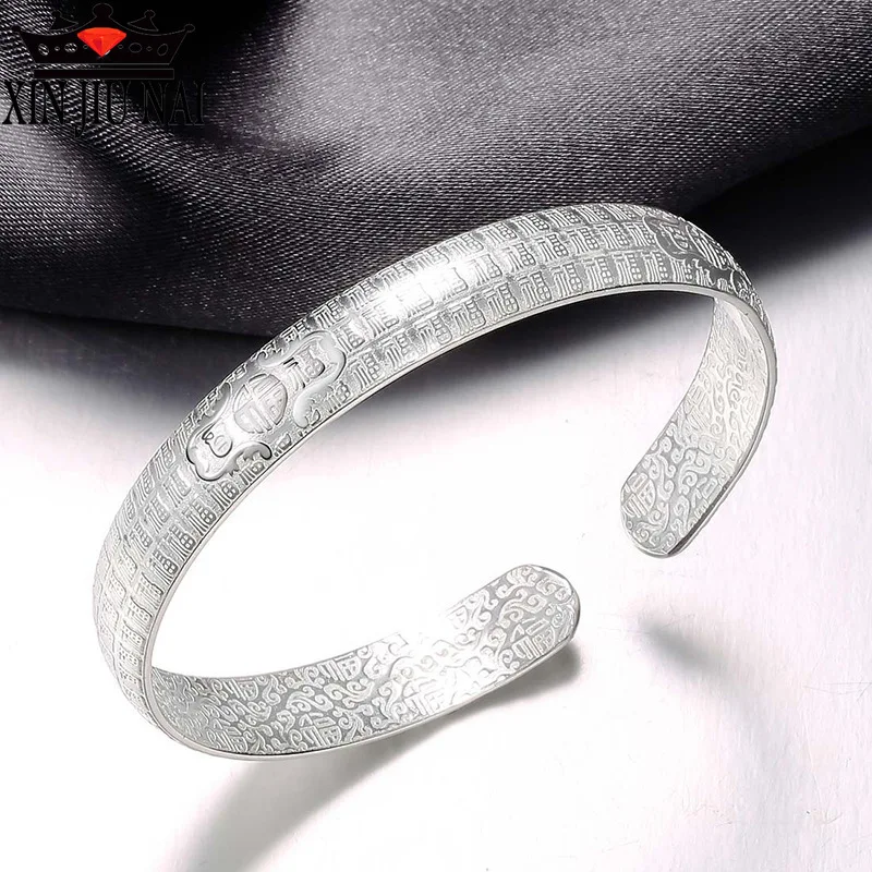 999 женский свадебный браслет Pulseira de Prata Браслет манжета женские браслеты