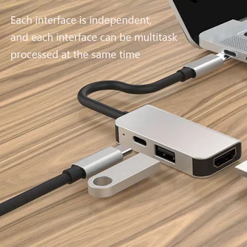 

USB3.1 Hub Type-C to HD+USB Adapter 3-in-1 Multi-functional Laptop Splitter Converter Dock usb splitter HUB HD 3-in-1 notebook