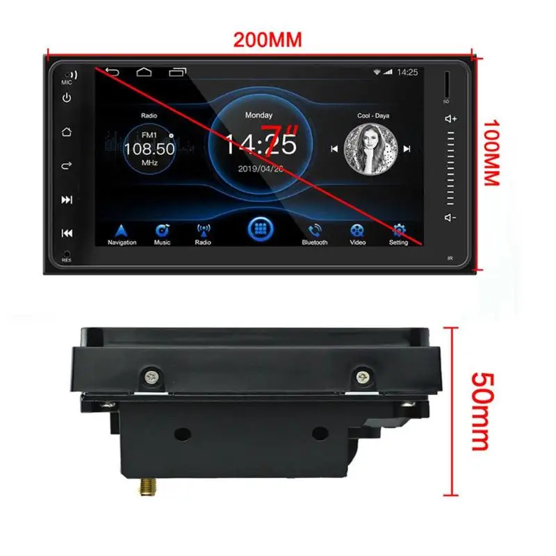 1+ 16G стерео аудио gps навигация 7 дюймов Android 8,1 четырехъядерный BT4.0 wifi Mirror Link AM FM RDS 2 Din автомагнитола MP5 плеер