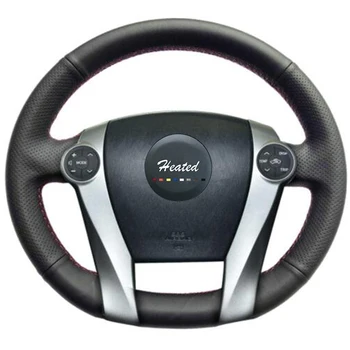 

Steering Wheel Cover for Toyota Prius 2009-2015 Aqua 2014 2015 Car accessories Microfiber leather braid on the steering wheel