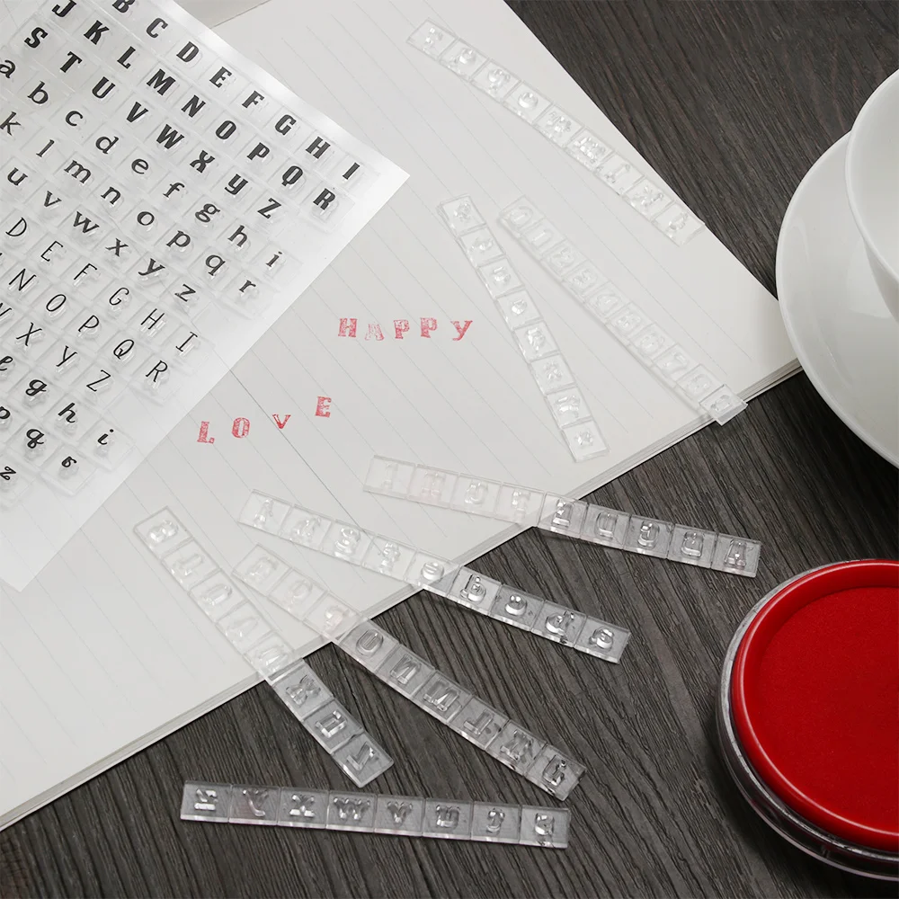 1 шт. прозрачный штамп с английским алфавитом украшение для альбома сделай сам