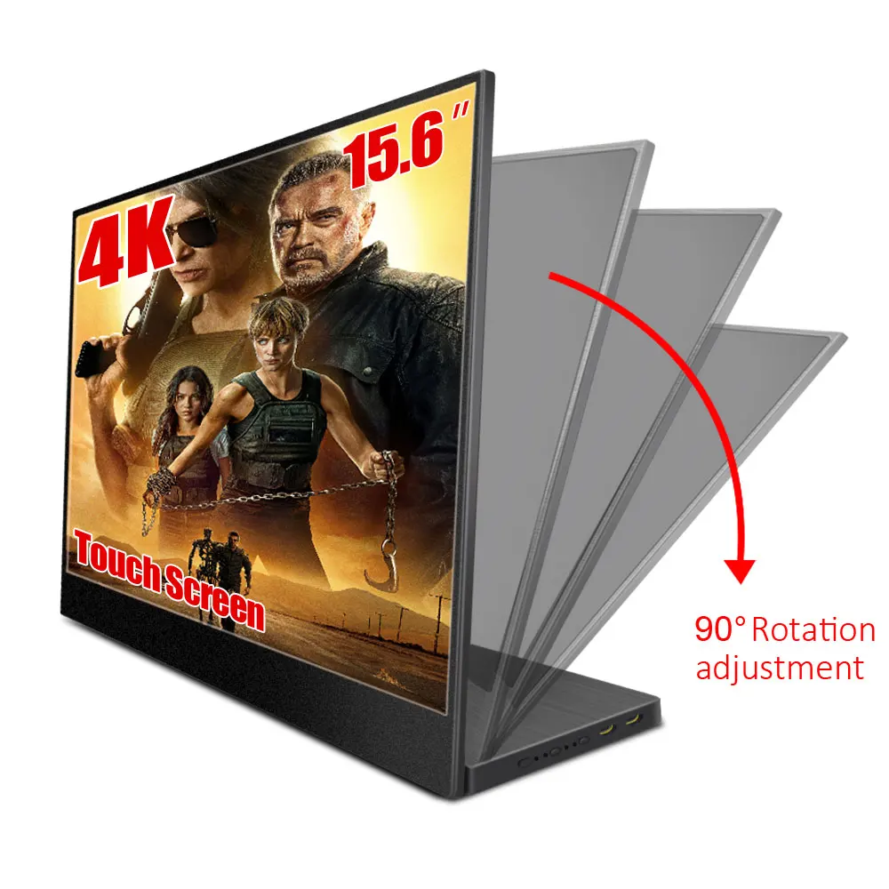 

2020 newest 4K Portable Monitor with battery and touch and rorating screen ,15.6 inch 3840 x2160 LCD display Type C