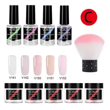 Набор пудры с блестками для ногтей без лампы для лечения, система Dip для французского маникюра с базовым активатором, набор жидких гелей