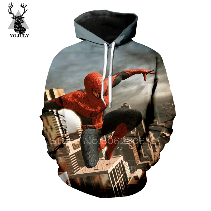 Человек-паук толстовки off white Мужская толстовка 3d принт Marvel супергерой хип хоп Уличная пуловер Топы странные вещи A68