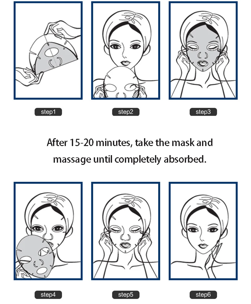 10Pcs Maskes Peptide Wrinkle Resistance Skin Care Facial Mask Moisturizing Repair Brightening Sheet Mask 5