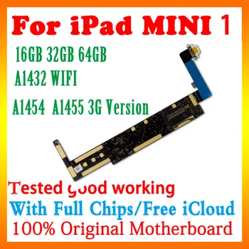 

100% Original unlocked for ipad mini 1 motherboard A1432 Wifi & A1454 A1455 version with full chips for ipad mini1 Panel