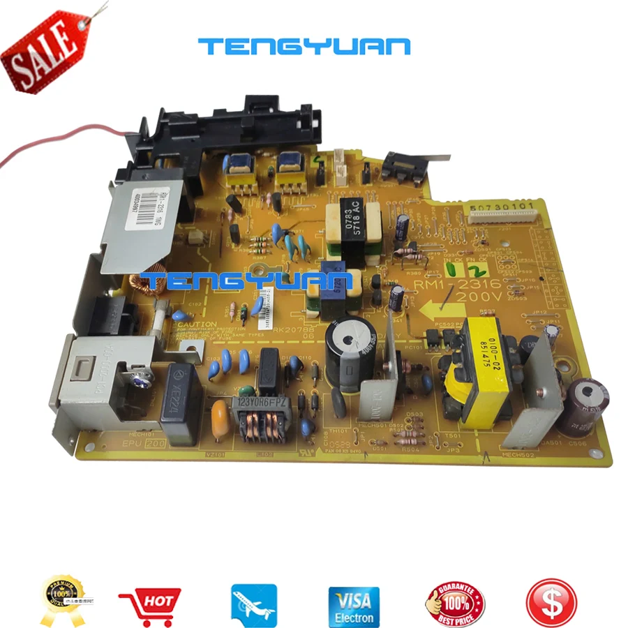 Протестированный для HP1020 1018 Питание доска RM1-2315-000 RM1-2315(110 v) RM1-2316-000CN RM1-2316(220 v