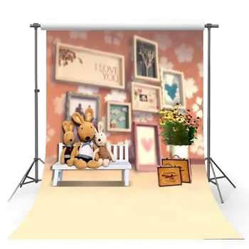 

TAIBO Vinyl Background Photography Rabbit Background Baby Shower Studio Backdrop Photocall