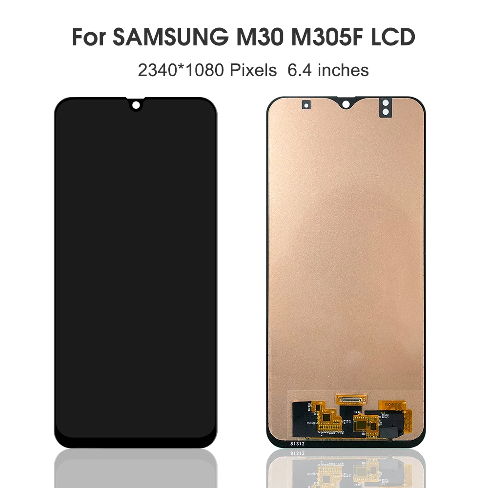 Для samsung Galaxy M30 M30 M305 M305F M305DS A40s ЖК-дисплей Дисплей кодирующий преобразователь сенсорного экрана в сборе заменитель Запчасти