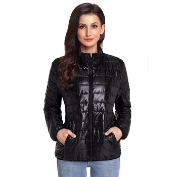 

Fashion Solid Woman Short Winter Jackets Solid Full Sleeve Female Padded Pockets Plus Size Jacket Parkas Mujer Invierno 2018