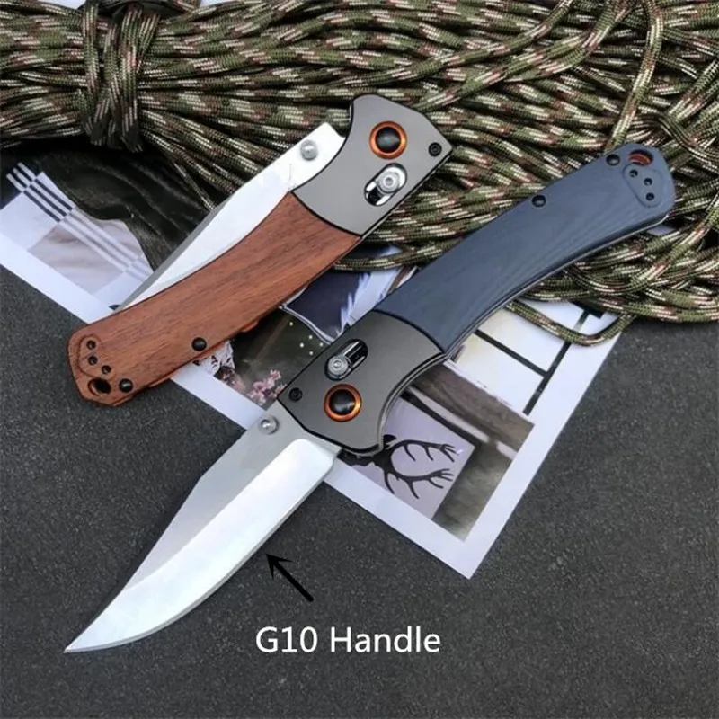 HS инструменты 15080 нож серый G-10/деревянная ручка тактические ножи Открытый лагерь выживания Складные Ножи EDC инструмент - Цвет: G10 Handle