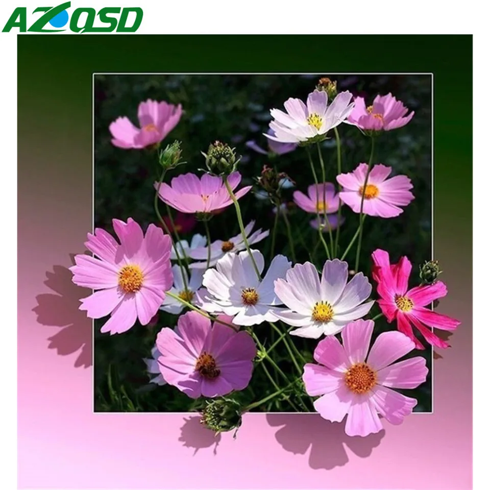 

AZQSDD 5d Diamond Painting Flower Rhinestones Gift Embroidery Sale Full Square Diy Decor Home Cross Stitch Kits Gift Art