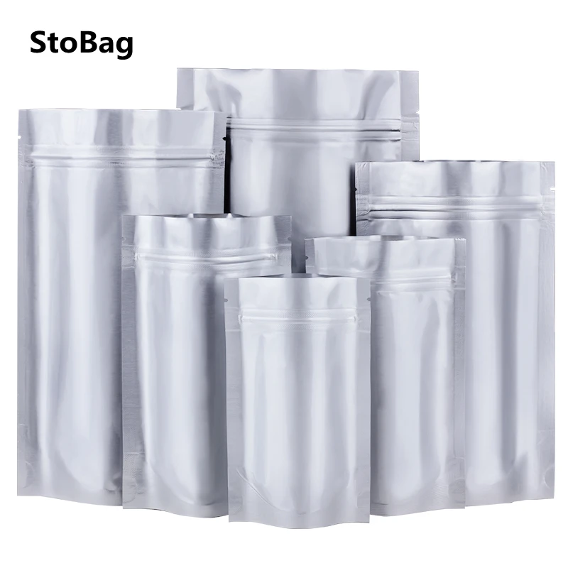Пакеты StoBag из алюминиевой фольги на молнии пакеты чистого алюминия с подставкой
