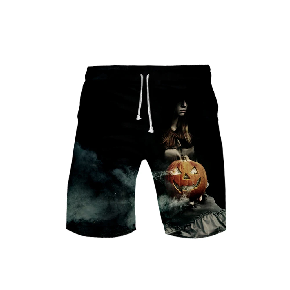 Хип-хоп хэллоуинская страшилка с 3D принтом для мужчин летние модные трендовые шорты популярные повседневные летние пляжные шорты больших размеров