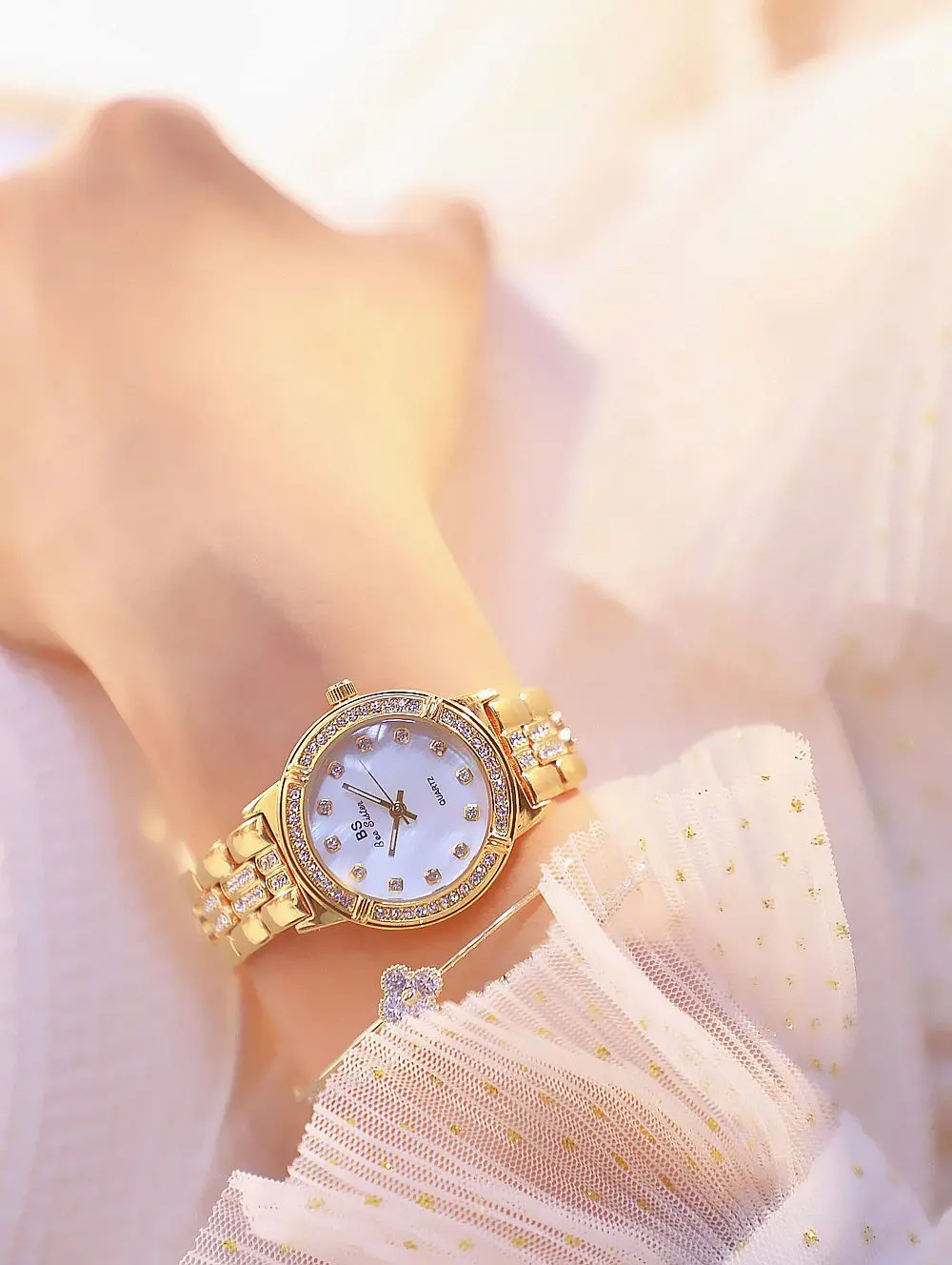 Часы из розового золота, женские кварцевые часы, Дамский Топ бренд, роскошные женские наручные часы с кристаллами, женские часы, Relogio Feminino